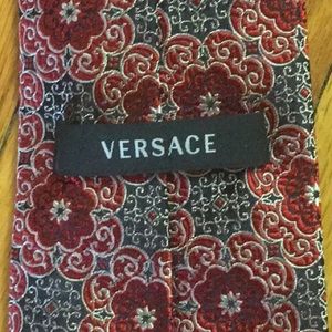 Versace Tie - red and blue floral pattern